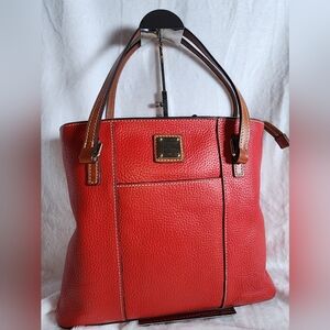 Dooney & Bourke Red Leather Tote Bag